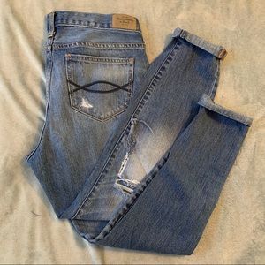 Abercrombie & Fitch Distressed Boyfriend Jeans
